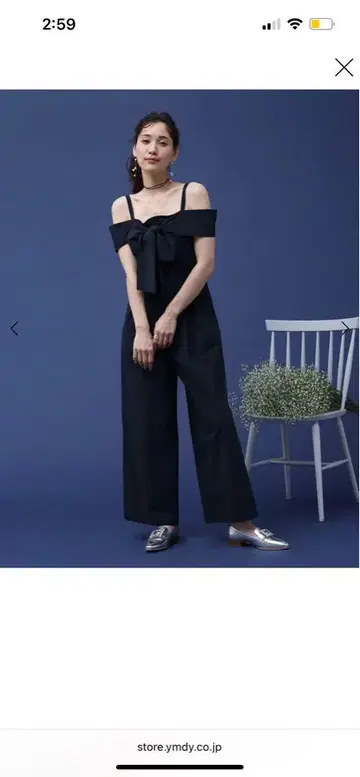 네이비 오프숄더 살로펫