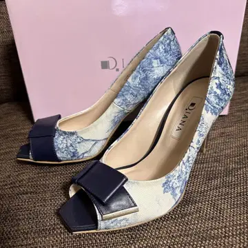 Diana 데님풍 오픈토 펌프스