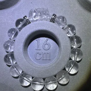 크리스탈 스컬 팔찌 16cm