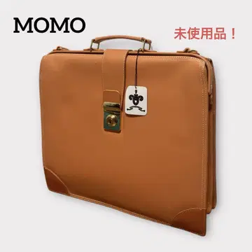 허벅지 더블 백 브리프 케이스 소가죽 열쇠 달린 골드 금장 장식 미사용품