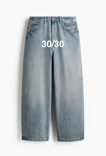 새상품 H&M 슈퍼 배기 데님 (30/30)