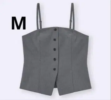 새상품 GU 프론트 버튼 뷔스티에 M