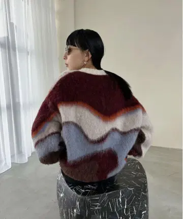 BODY LINE ABORIGINE ART KNIT TOP