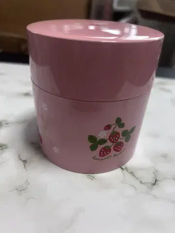 희귀 레어! 마더구스 딸기 디자인의 핑크 용기