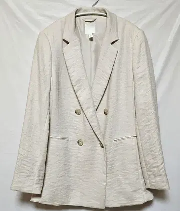H&M 더블 브레스트 테일러드 자켓 아이보리 38 M
