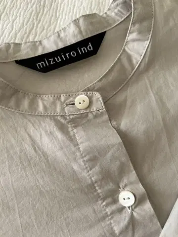 미즈이로 인드 mizuiroind 스탠드 카라 와이드 셔츠