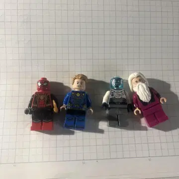 LEGO 미니 피규어 4개 세트 스파이더맨, 덤블도어 등