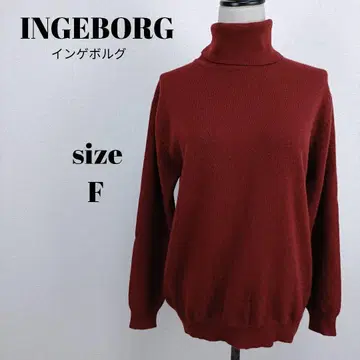 [ a1922 ] INGEBORG 터틀넥 울 니트 F 레드