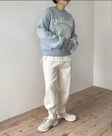 wee9s relax knit pants 허리밴딩 니트 팬츠 아이보리