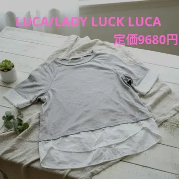 LUCA/LADY LUCK LUCA 반팔 천 도킹 풀오버 레이어드 스타일