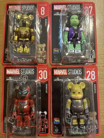 MARVEL STUDIOS 베어브릭 피규어 세트 happy 복권