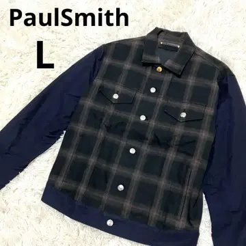 [현행 택] PaulSmith 폴스미스 체크 절개 블루종