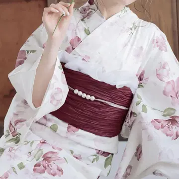 Dita 디 유카타 헤코비 코토카 아소비 핑크 빨간색 화이트