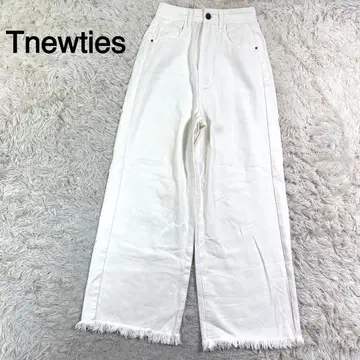 Tnewties 화이트칼라 컬러 와이드 팬츠