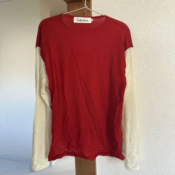 카레도어 Caledoor 메리노울 롱 슬리브 대비 컬러 T셔츠