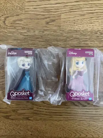 [ 미개봉 ] Qposket 3 엘사 오로라 피규어 세트