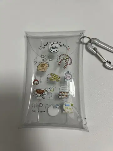 레어 헤이세이 레트로 산엑스 냥냥냥코 카라비너 파우치