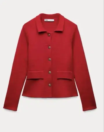 ZARA 니트 자켓 빨간색 S