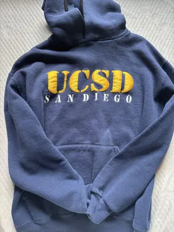 UCSD SAN DIEGO 캘리포니아 대학 후드 부착 후드티 네이비