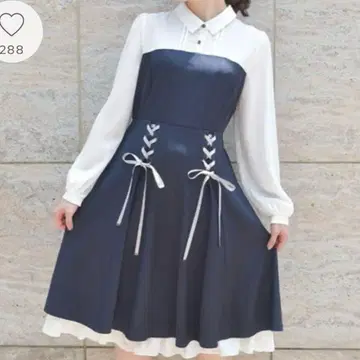 axes femme 뷔스티에 절개 레이스업 원피스