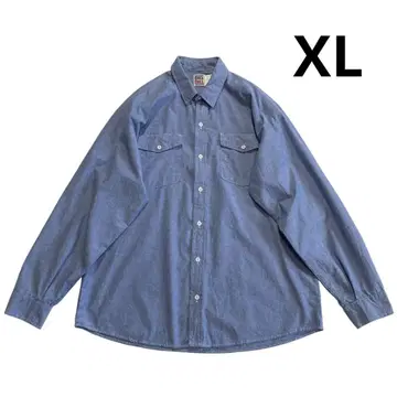 80s 90s USA제 BIG BILL 샴브레이 셔츠 XL 코튼