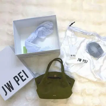JW PEI 스웨이드 숄더백 미니 올리브 카키
