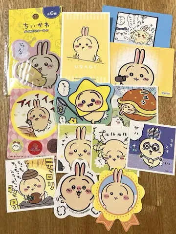 112 치이카와 (먼작귀) 토끼 스티커 씰 여러 가지 13개