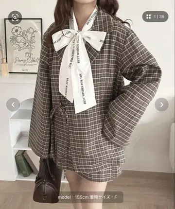apres jour 리본 디자인 자켓