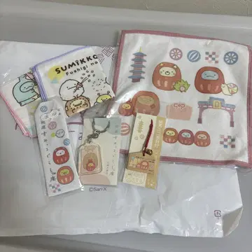 스미코구라시 가와사키다이시점 한정판 핸드 타월 & 키링 & 빨간색 지갑