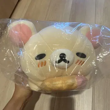 [새상품] 리락쿠마 미스터도넛 콜라보 도넛 뒹굴뒹굴 쿠션 코리락쿠마