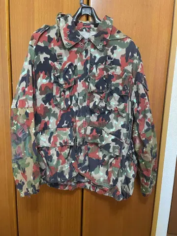 스위스군 알펜 카모 자켓 레어 사이즈 XL