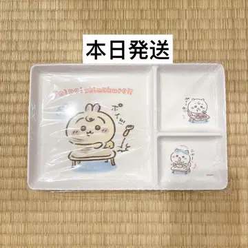치이카와(먼작귀) baby 칸막이 포함 멜라민 플레이트