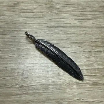 925 실버 깃털 모티브 펜던트