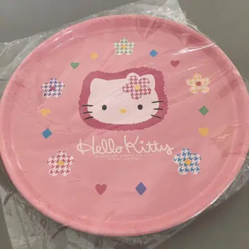 초레어! 레어! 키티 카오하나 얼굴꽃 칠 트레이 원형