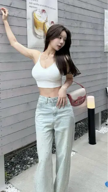 qung 비쥬 와이드 데님