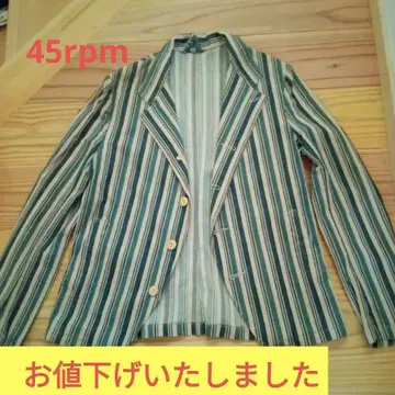 가격 인하했습니다! 45rpm 스트라이프 패턴 캐주얼 자켓