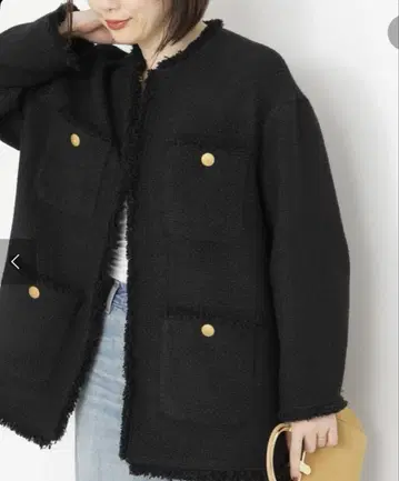 JOURANAL STANDARD 프린지 마감 블랙 자켓