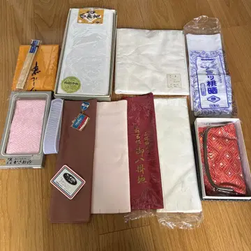 기모노 옷감, 기모노 액세서리 세트 (오비판, 오비 장식 천, 허리띠)