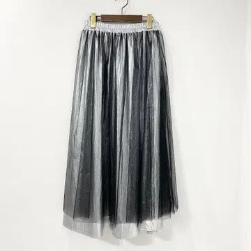 [ 새상품급 ] 오티리에 튤 x 메탈릭 플레어 스커트 이시카와 라보