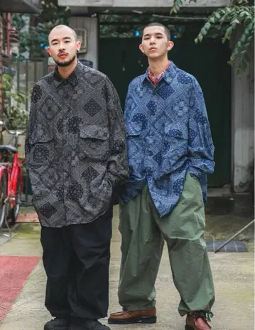 Anglan Paisley Denim Over Shirt