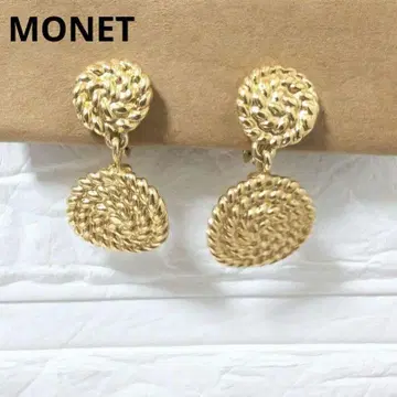 흔들흔들 MONET 귀찌 골드 서클 체인 빈티지