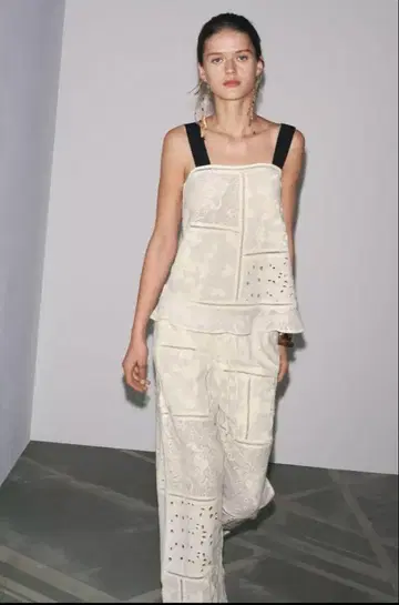 ZARA 패치워크 자수 셋업