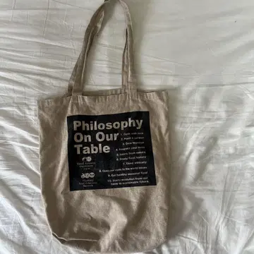 Philosophy On Our Table 토트백