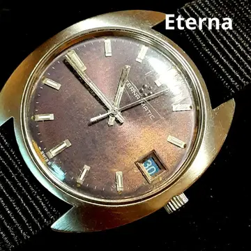 에테르나 에테르나마틱 데이트 보라색 다이얼 AT 남성용 손목시계 작동품