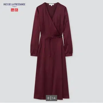 UNIQLO x INES DE LA FRESSANGE 실크 랩 원피스 M