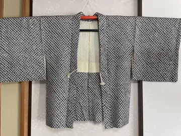 총 시보리 순수 실크 겉옷 블랙