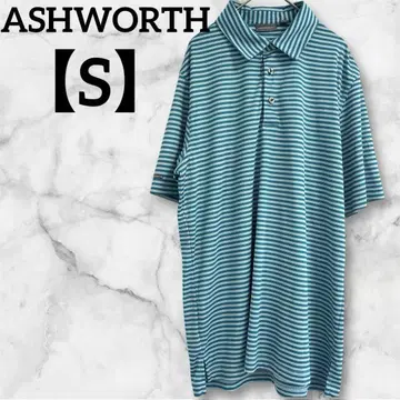 ASHWORTH 아슈워스 [ S ] 터콰이즈 스트라이프 피케 셔츠