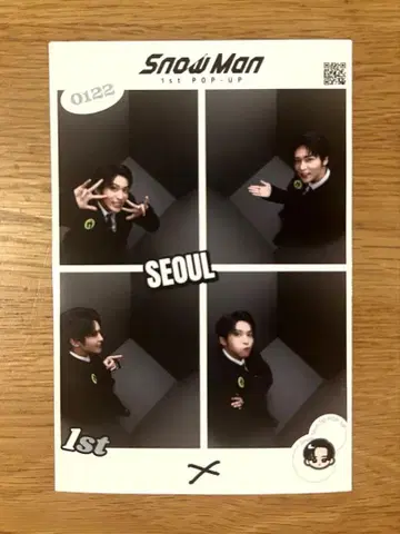 새상품급 SnowMan 1st POP-UP 서울 메구로 렌 즉석 사진
