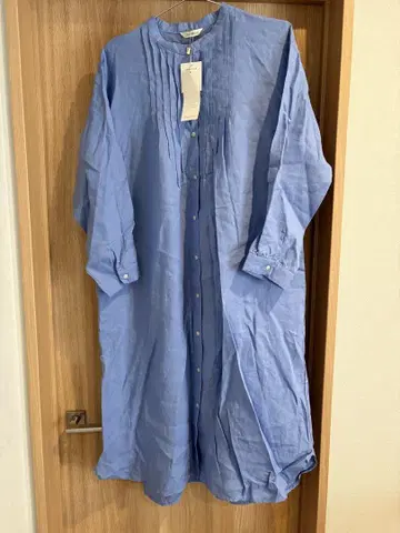 blue willow 블루위로 린넨 롱 원피스 블루