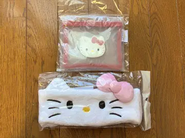 헬로키티 메쉬 파우치 & 헤어밴드 세트 산리오퓨로랜드 한정판